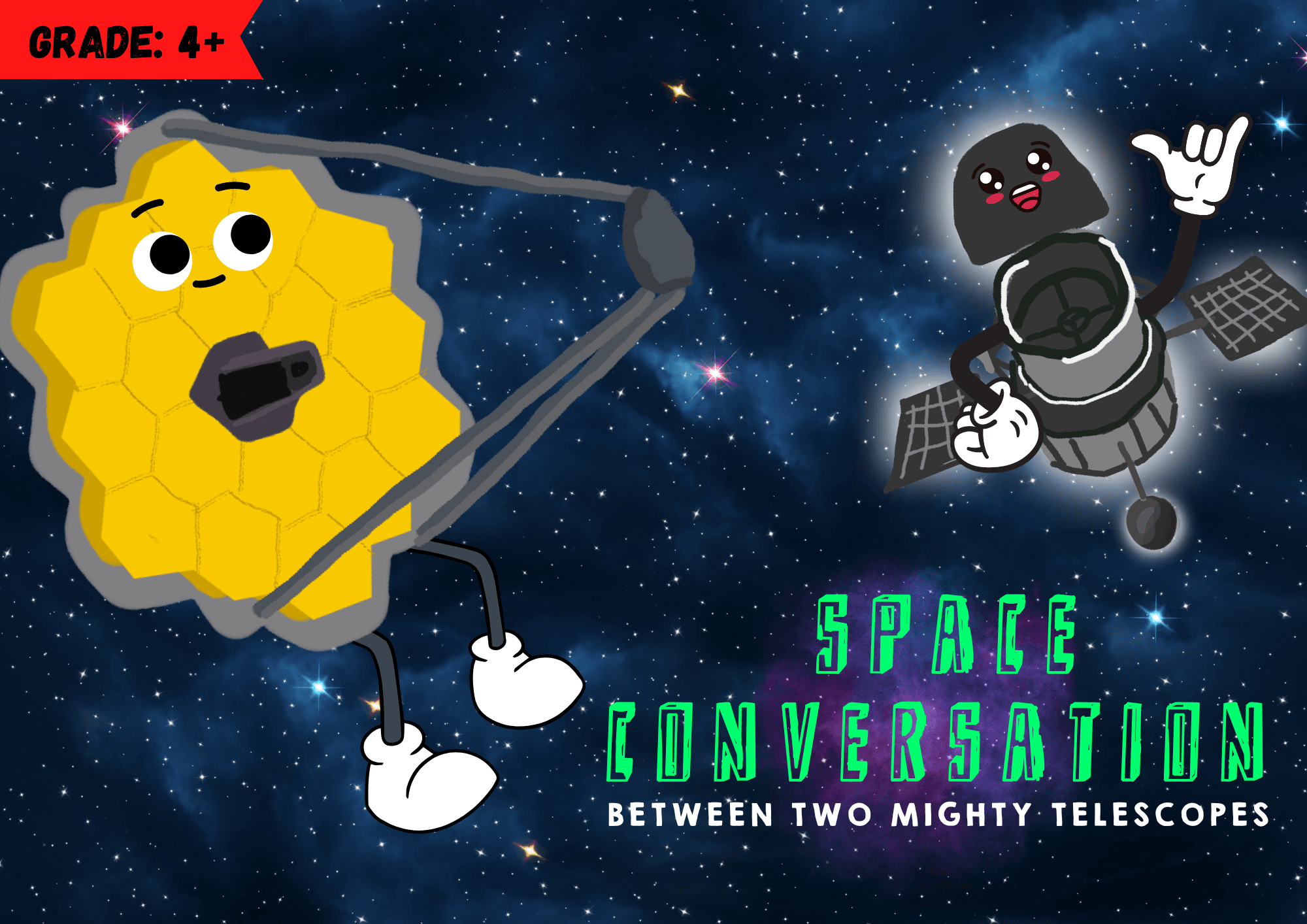 Space conversation between two mighty telescopes