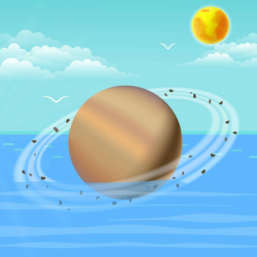 Can Saturn float on water?